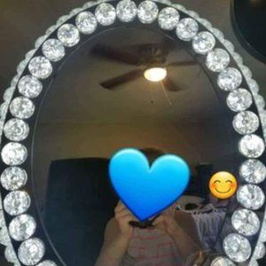 Crystal vanity mirror